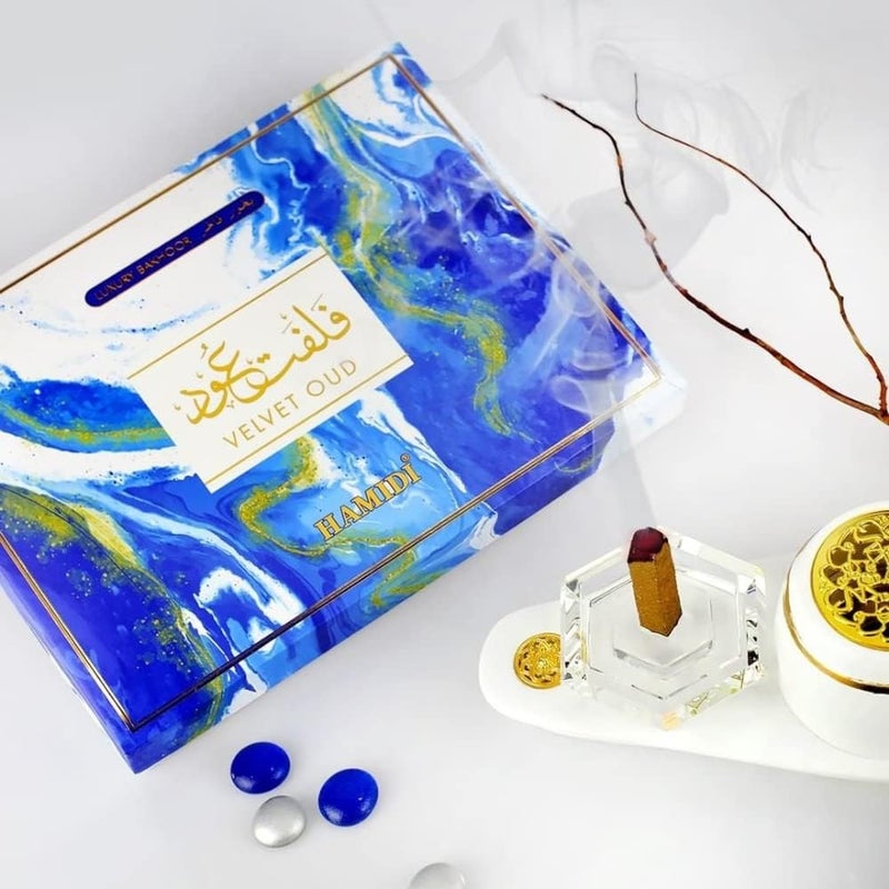 Luxury Fresh Fruits Velvet Oud Bakhoor Sticks With Crystal Incense Burner Pack Of 10, Long Lasting, Solid Perfumes, Home Decoration, Relax feeling, Refreshing, Use Every where, Indoor and Outsoor - Image 2