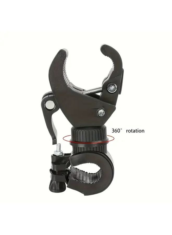 حامل مصباح دراجة دوار 360 درجة بمشبك مزدوج للإطلاق السريع ومشبك متعدد الوظائف - Image 1