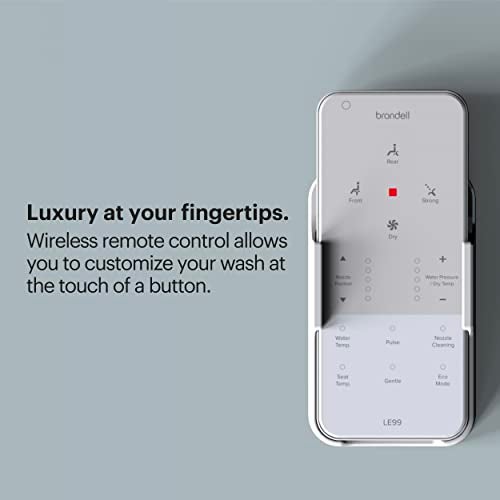 Brondell LE99 Bidet Toilet Seat, Fits Elongated Toilets, Electric Bidet with Remote, Warm Air Dryer, Strong Wash Mode, Stainless-Steel Nozzle, Saved User Settings & Easy Installation - Image 4