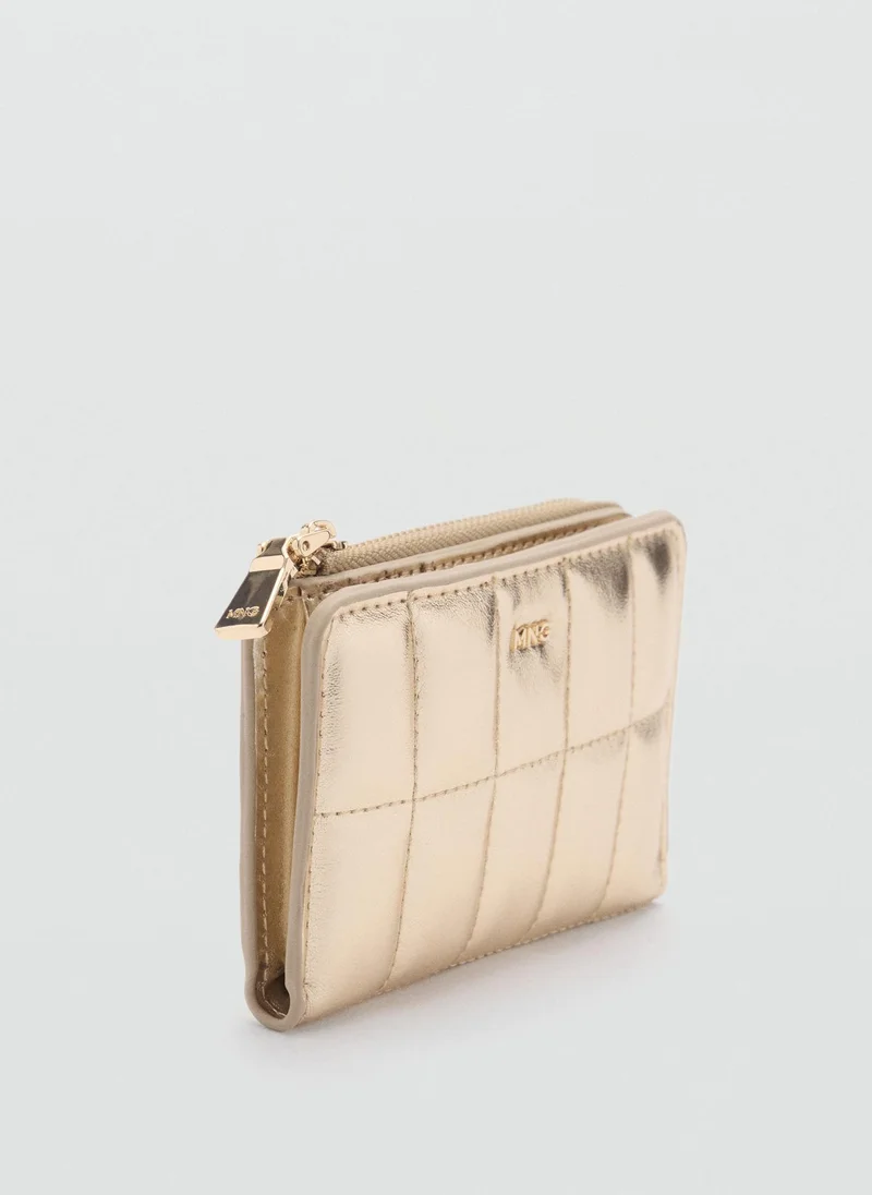 MANGO Casual Quilted Flap Wallet