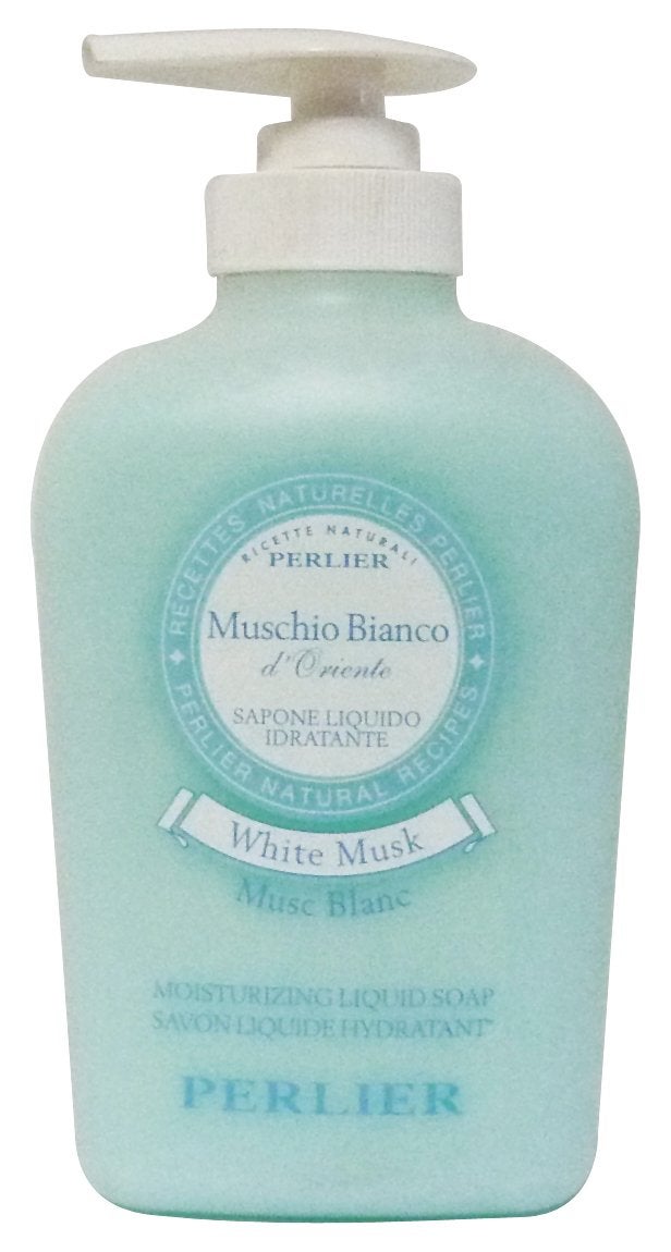Perlier Muschio Bianco dOriente Liquid Soap White Musk Scent Measuring Cap 101 Fluid Ounces 300mL Bottle Italian Import