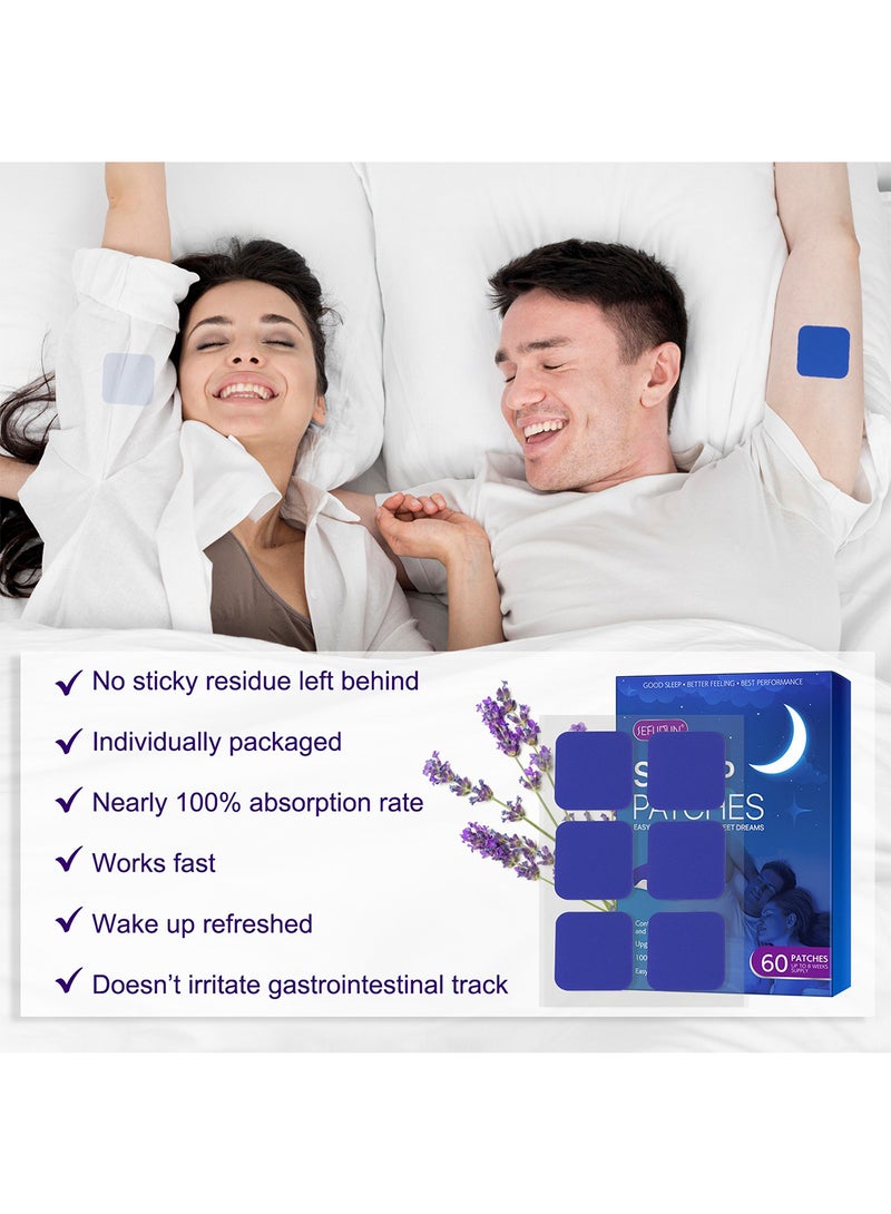 Sefudun Sleep Patches, Natural and Effective Deep Sleep Patches for Adults to Improve Sleep Quality and Provide Long-Lasting Comfort (60 Pcs, Blue)  - Image 3