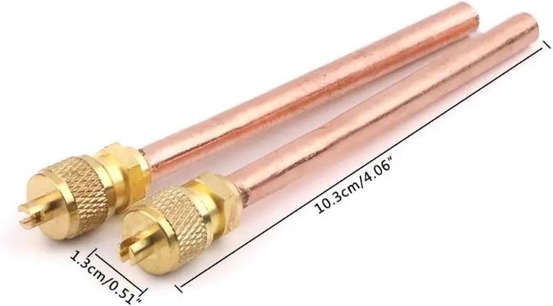 Compatible With Multiple Systems AC Refrigeration Service Valves 10-Pack 6mm OD Tube Fitting Port Access Valve Set - Image 2