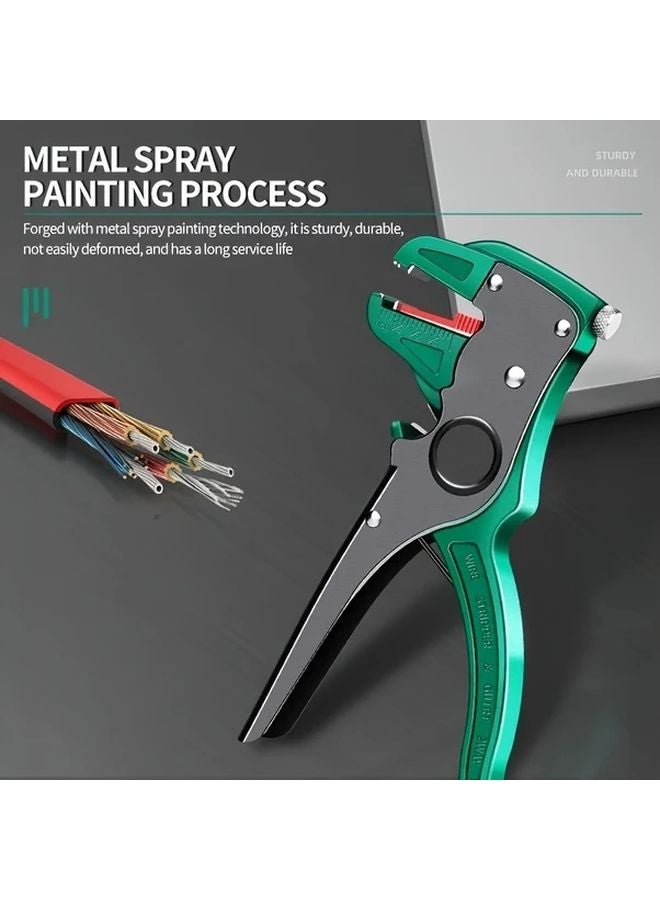 Professional Automatic Wire Stripper And Cutter Adjustable Tension Non Slip Handle - Image 2