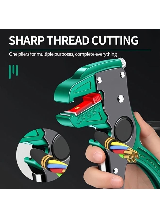 Professional Automatic Wire Stripper And Cutter Adjustable Tension Non Slip Handle - Image 4