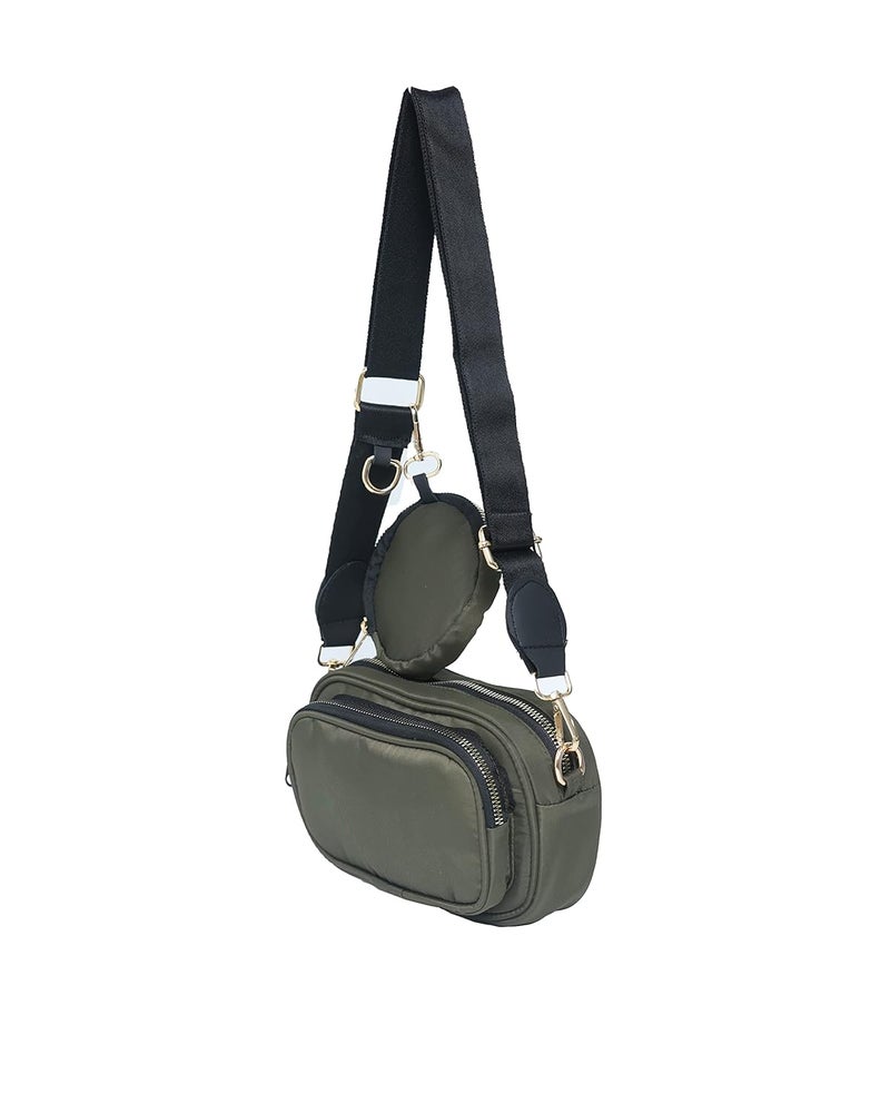 Donicy Women's Stylish Parachute Camera Design Sling Bag, Green - Image 2