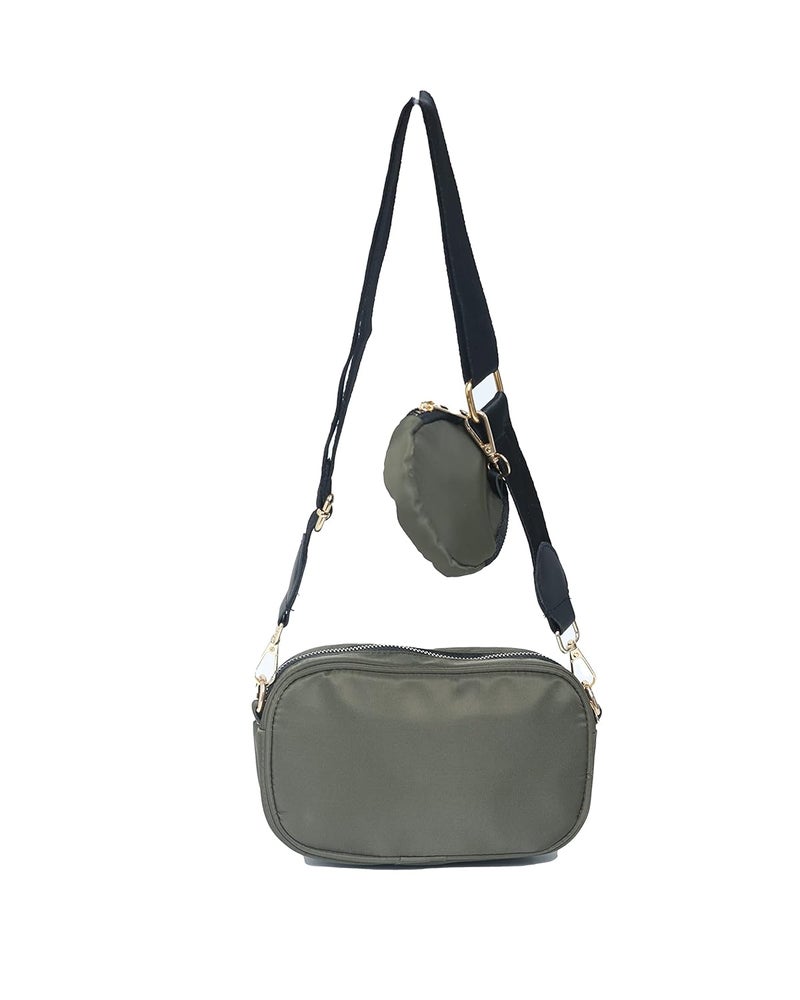 Donicy Women's Stylish Parachute Camera Design Sling Bag, Green - Image 3