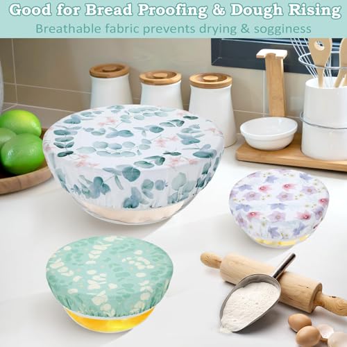 Revahope 5-Size Reusable Beeswax Bowl Covers for Bread Proofing, Cotton Cloth Flexible Beeswax Wraps for Sourdough Bread Cover and Food Storage - Image 4