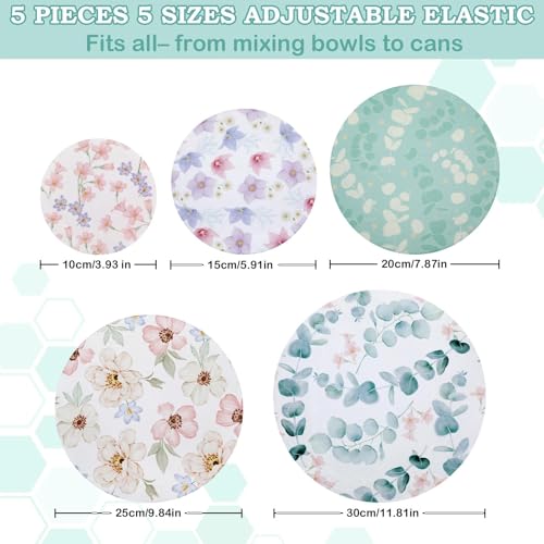 Revahope 5-Size Reusable Beeswax Bowl Covers for Bread Proofing, Cotton Cloth Flexible Beeswax Wraps for Sourdough Bread Cover and Food Storage - Image 2