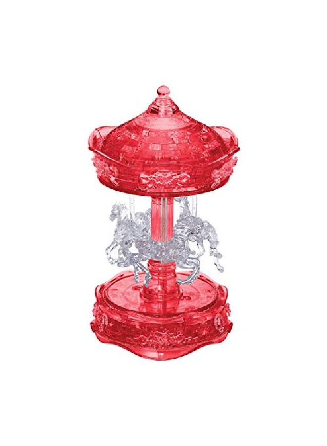 Bepuzzled 3D Crystal Puzzle Carousel (White/Red) 83 Pcs - Image 2