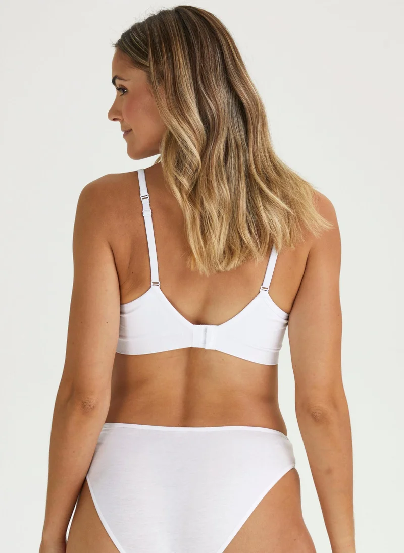 Matalan 4 Pack White High Leg Knickers