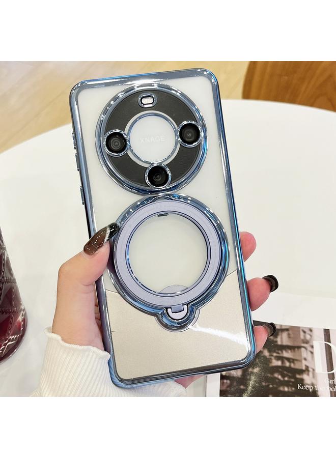 Case For Huawei Mate 60 Electroplating MagSafe 360 Degree Rotation Holder Shockproof Phone Case
