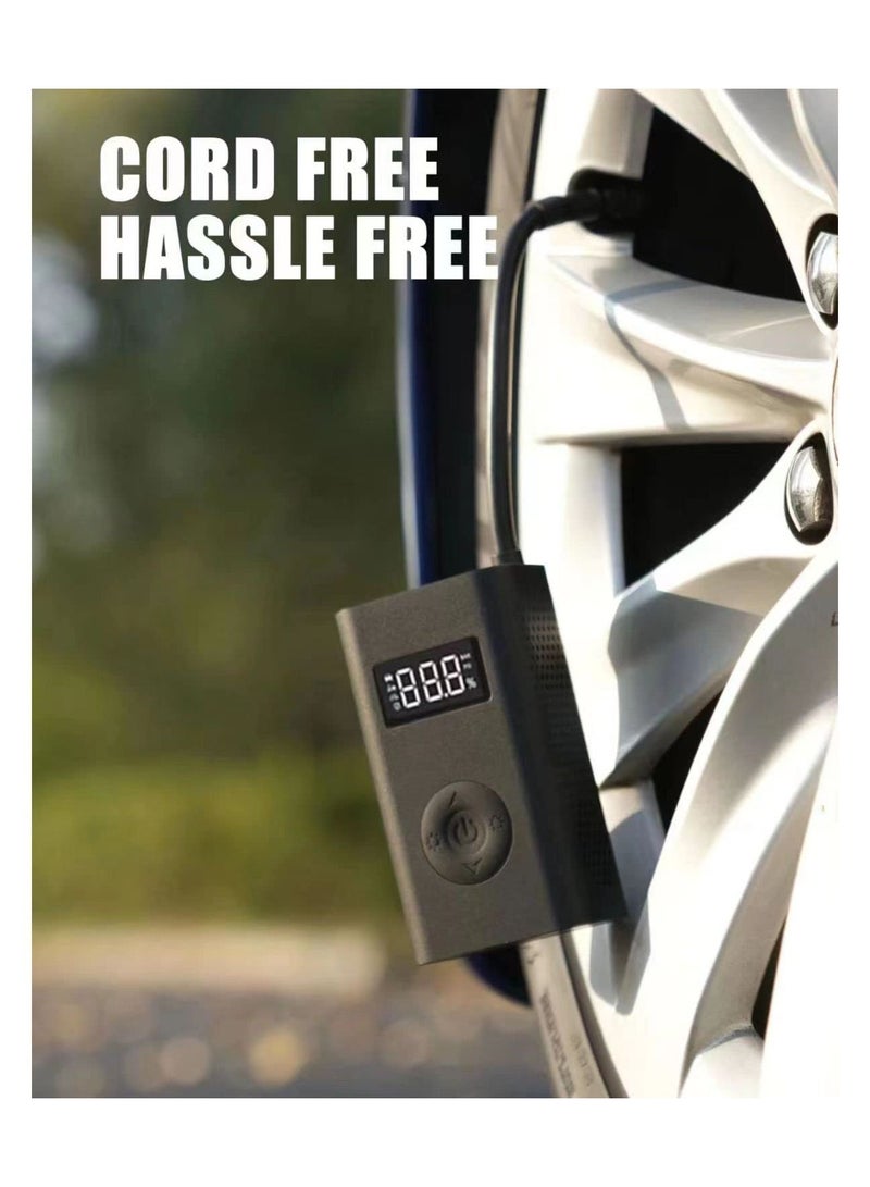 Air Compressor Portable Cordless Tire Pump Air Compressor DC 12V Tire Inflator with HD Digital Display Emergency LED Light - Image 2