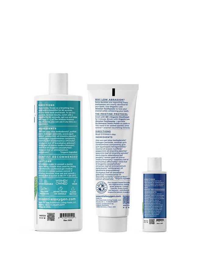 Essential Oxygen Essential Oxygen Pristine Protocol A 3-Step System (1. Rinse 2. Brush 3. Polish) for Your Best Smile Ever, 3 Count, Combo Pack  - Image 3