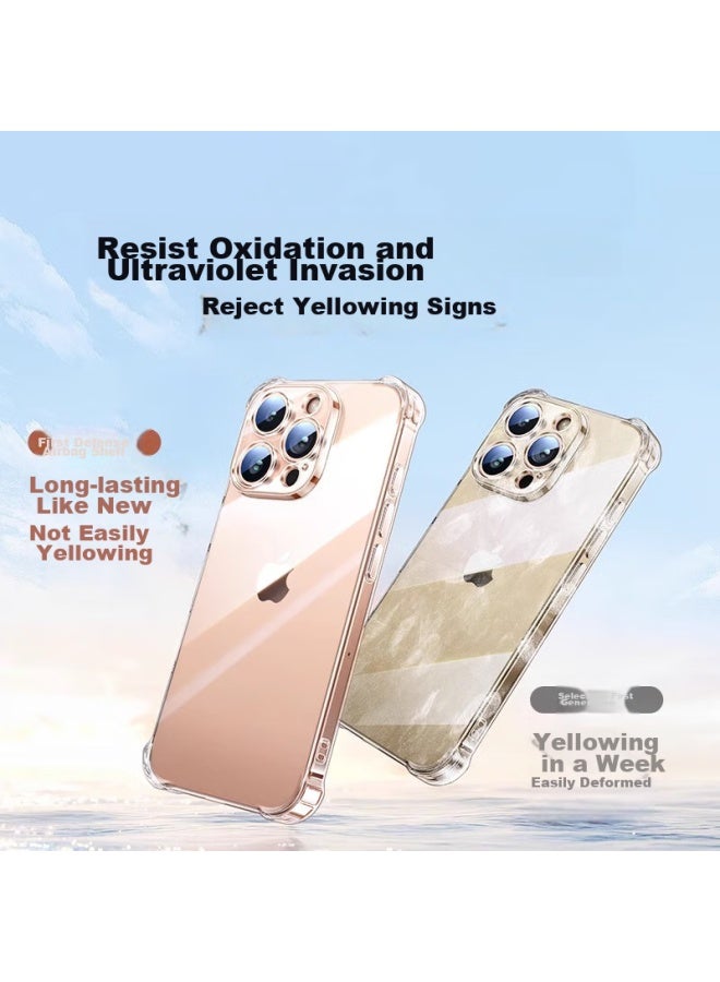 Divi Phone Case For Apple 16 Pro, Iphone 16 Pro Protective Cover, Air Cushion Shockproof Ultra-thin Full Lens Protection Silicone Soft Case With Large Air Cushion - Image 4