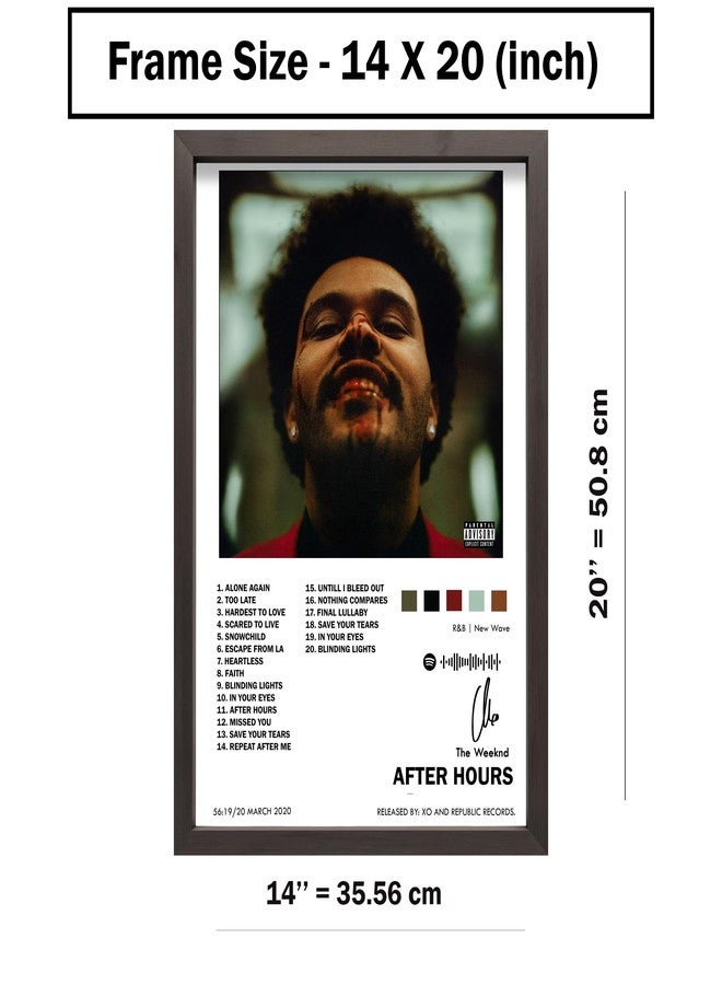 ملصق ألبوم The Weeknd After Hours مؤطر | ديكور جداري لغلاف الألبوم | مقاس 12×18 بوصة (A3) | إطار صور جداري لغرفة النوم، غرفة المعيشة، والمكتب | ملصقات موسيقية للمعجبين وهواة الجمع - Image 5