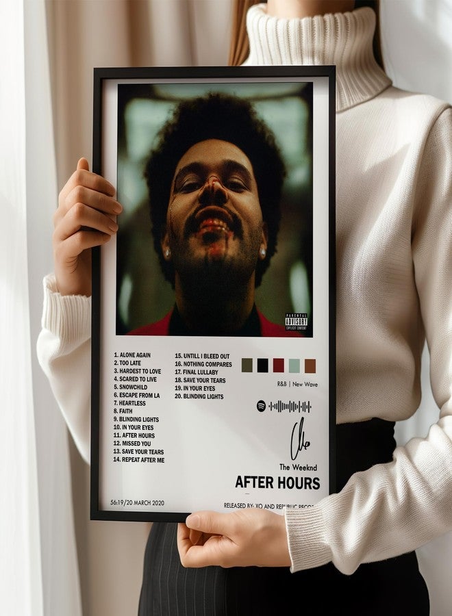 ملصق ألبوم The Weeknd After Hours مؤطر | ديكور جداري لغلاف الألبوم | مقاس 12×18 بوصة (A3) | إطار صور جداري لغرفة النوم، غرفة المعيشة، والمكتب | ملصقات موسيقية للمعجبين وهواة الجمع - Image 3