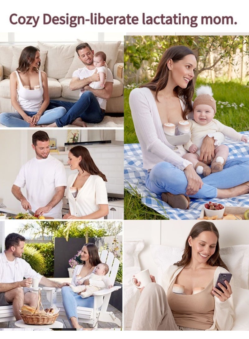 مام كوزي مضخة حليب الأم الكهربائية الفردية والمحمولة إس 12 برو، ضوضاء منخفضة، شاشة ذكية، 3 أنظمة و9 مستويات، باللون الأبيض. - Image 2