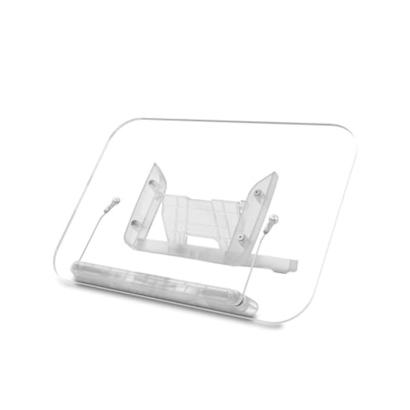 Acrylic Book Stand, Portable Book Holder for Desk, for Reading, Cookbook Holder, 13 Levels Angle Adjustable, Foldable, Lightweight and Portable, for Office, School Textbook, Recipe, Tablet, Laptop - Image 1