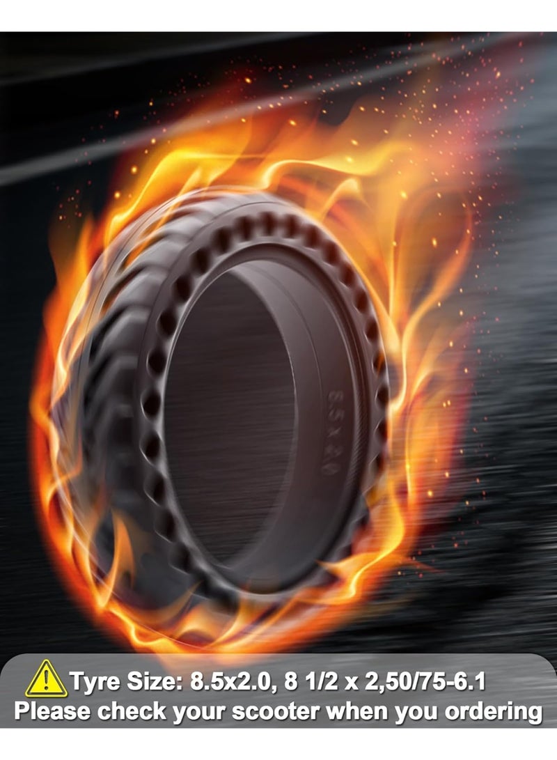 Arabest 8.5 Inch Electric Scooter Solid Tire, Puncture-Proof Replacement Wheel for Xiaomi M365/Segway Ninebot, Non-Slip Rubber for Urban Commuting & Daily Rides, for Scooter Owners, Commuters & Maintenance Enthusiasts - Image 5