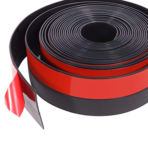 TORRAMI Silicone Weather Stripping 1 inch Width 20 Feet Length, Seal for Door Under Bottom, Gap, Side, Glass Shower Door, Sliding Door,Windows, Black - Image 3