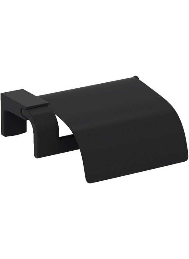 Tema Premium Matte Black Toilet Roll Holder 