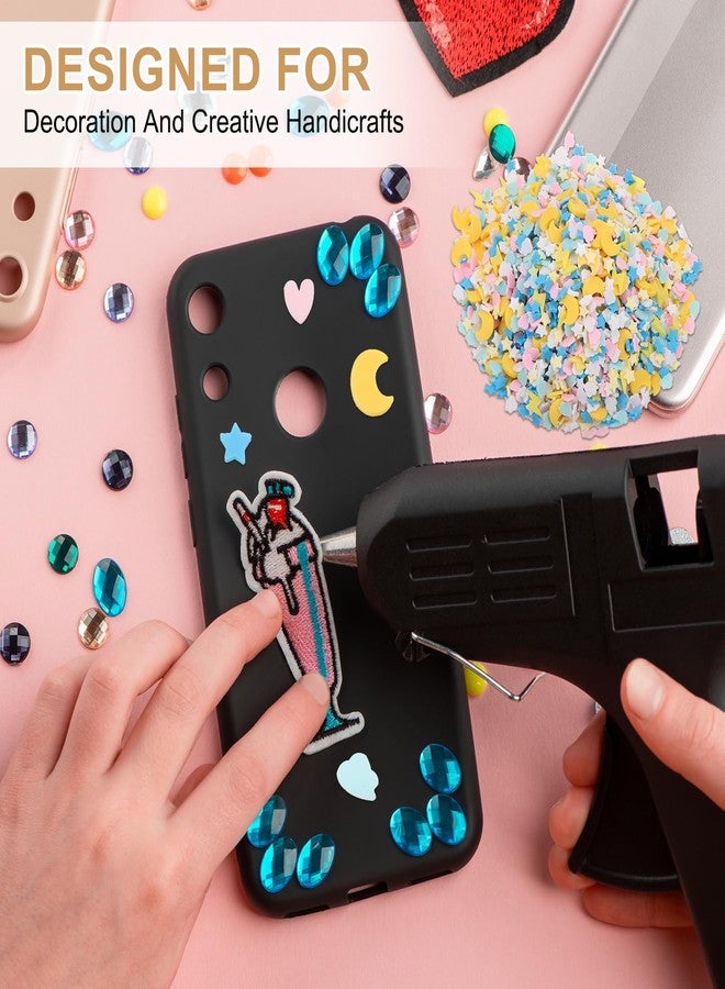 MECCANIXITY Fake Sprinkles, 100G Star Resin Fake Candy Sugar Faux Sprinkles Polymer Clay Slices for Nail Art DIY Crafts Cake Dessert Phone Case Shaker Card Filler, Green/Pink/Light Pink - Image 4