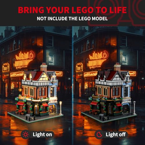 BRIKSMAX 20 Light Kit for Lego Tudor Corner Building SetsInnovative Led Lighting Compatible with Lego Icons 10350 Building Sets Not Included Lego Set - Image 5