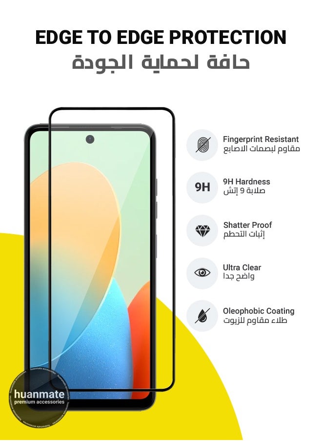 huanmate - Tecno Spark Go 2024 Screen Protector – Premium Edge to Edge Tempered Glass, High Transparency, Delicate Touch, Anti-Explosion, Smooth Arc Edges, Easy Installation - Image 1