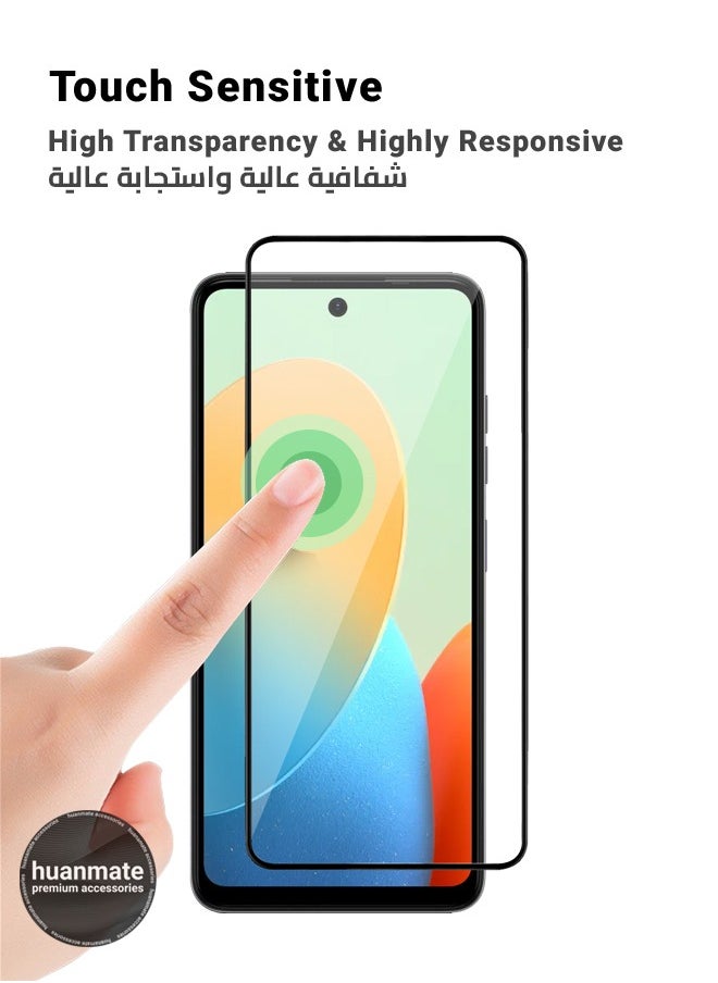 huanmate - Tecno Spark Go 2024 Screen Protector – Premium Edge to Edge Tempered Glass, High Transparency, Delicate Touch, Anti-Explosion, Smooth Arc Edges, Easy Installation - Image 1