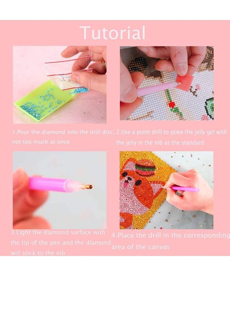 KASTWAVE DIY 5D Diamond Painting Kit, DELFINO Unicorn Crafts Kits Diamond Painting Full Drill Kits Kids Adults Beginner with White Frame Embroidery Mosaic Making for Home Wall Decoration Birthday Gift - Image 3