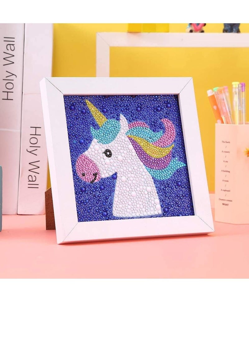 KASTWAVE DIY 5D Diamond Painting Kit, DELFINO Unicorn Crafts Kits Diamond Painting Full Drill Kits Kids Adults Beginner with White Frame Embroidery Mosaic Making for Home Wall Decoration Birthday Gift - Image 4