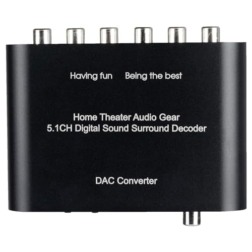 Sounce 5.1/2.1 HD Audio Rush Digital Sound Decoder Converter, Optical SPDIF, Coaxial Dolby AC3 DTS Stereo(R/L) to 5.1CH 2.1CH Analog Audio for PS3, STB, DVD, HD Player, Xbox 360 and More - Black - Image 5