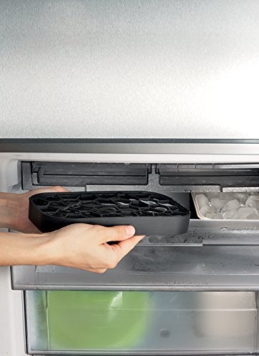 Lekue Lékué Ice Box | Ice Cube Tray For Freezer With Lid & Bin | Made With 100 Percent Platinum Silicone | Elegant And Retro Style Ice Cubes | For Cocktails, Ice Tea & Coffee And More | Black - Image 5