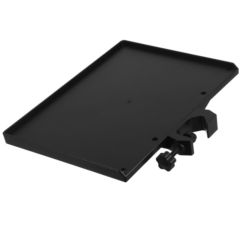 Multifunctional Clamp On Mic Stand with Movable Sound Card Tray Phone Holder Storage Rack - Image 2