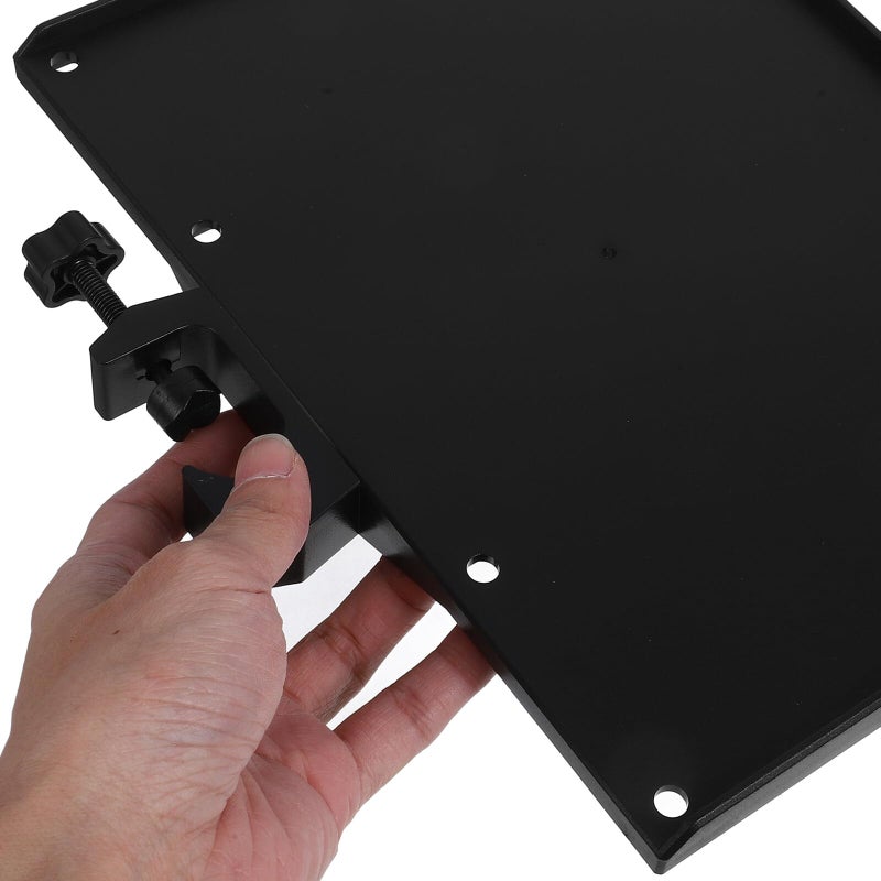Multifunctional Clamp On Mic Stand with Movable Sound Card Tray Phone Holder Storage Rack - Image 4