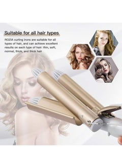 Rozia Professional Triple Barrel Curling Iron Ceramic Hair Waver Pearl Waving Styling Tools Crimping Tool For Deep Waves  - Image 5