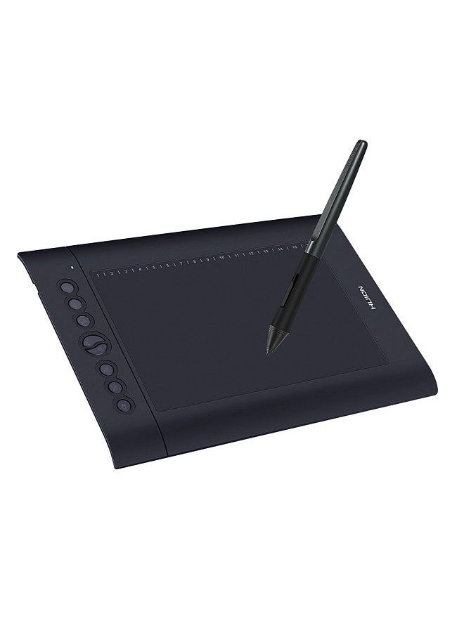 H610 Pro V2 10x6.25 Inch Professional Graphics Drawing Tablet Signature Pad Board with 8 Express Keys 16 Soft Keys 8192 Levels Battery-Free Stylus