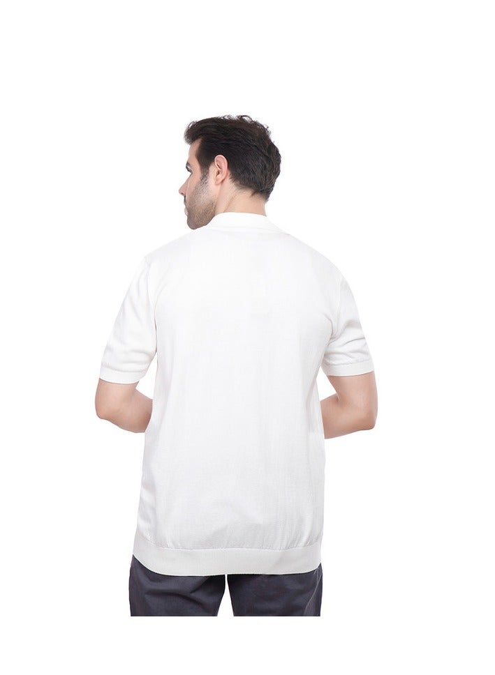 كوب قميص بولو منسوج بأكمام قصيرة - Image 4