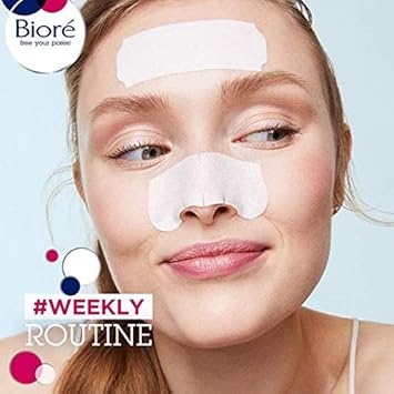 Biore Deep Cleansing Blackhead Remover Nose Strips and Face Pore Strips Combo Pack of 14 - Image 3