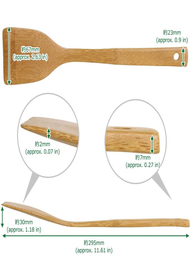 Morikuru Bamboo Spatula 11.6 in (295mm), Frying Turner, Wooden Flipper, Kitchen Tools, Cooking Tools, Made in Japan - Image 2