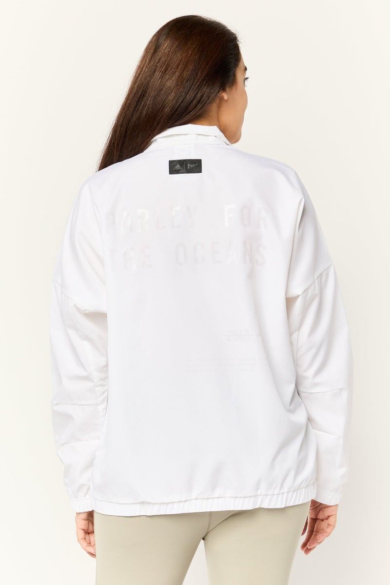 Adidas Adidas x Parley Women Sportswear Fit Long Sleeves Training Jacket, White  - Image 4