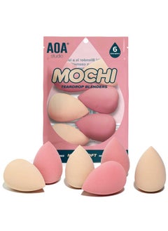 AOA STUDIO AOA Studio Collection Makeup Mochi Sponge Set Makeup Blender Latex Free and High-definition Set of 6 Makeup Blender For Powder Cream and Liquid Wonder Blender Beauty Cosmetic (6 Count)  - Image 1