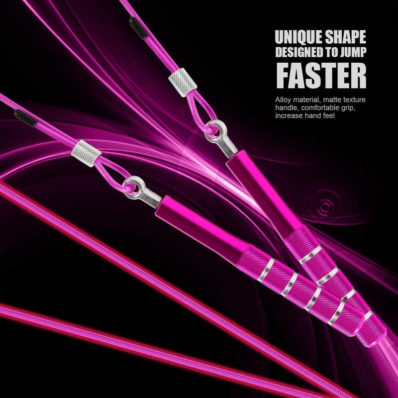 Wastou Jump Rope, Speed Jumping Rope for Training Fitness Exercise, Adjustable Adults Workout Skipping Rope for Men, Women, Kids, Girls - Image 5