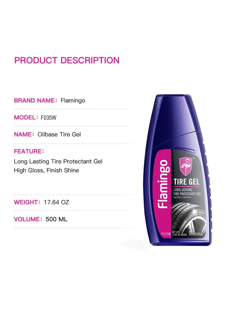FLAMINGO - Flamingo Long Lasting High Gloss Tire Protection Gel 500 ml - Image 1