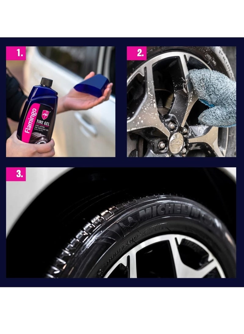 FLAMINGO - Flamingo Long Lasting High Gloss Tire Protection Gel 500 ml - Image 1