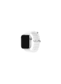 CATANES Apple Watch Ocean Band 41mm 40mm 38mm Soft Silicone Loop Strap for iWatch Series 8/7/SE/6/5/4/3/2/1 White  - Image 2