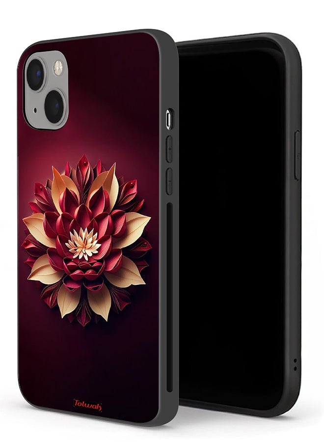 Tolwak Apple iPhone 13 Protective Case Flower Abstract Design - Image 1