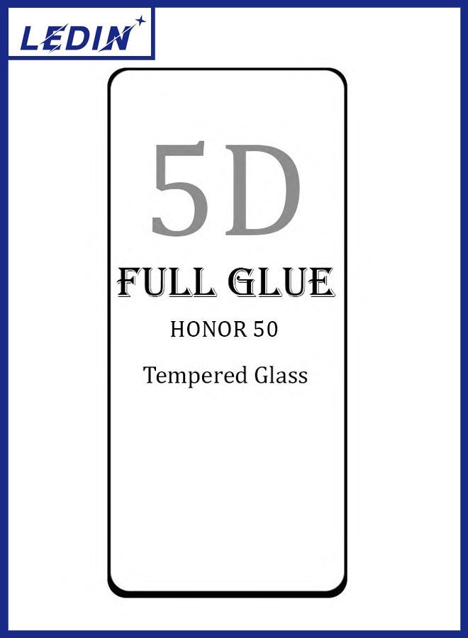 LEDIN HONOR 50 Screen Protector Tempered Glass Guard Full Glue Edge-to-Edge Screen Protector for HONOR 50 - Image 1