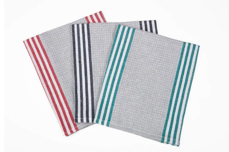 PIXEL HOME DECOR Cotton Kitchen Towel | Cleaning Cloth| Multi-Purpose Towel (Pack of 3) (Multicolor-04) - Image 1